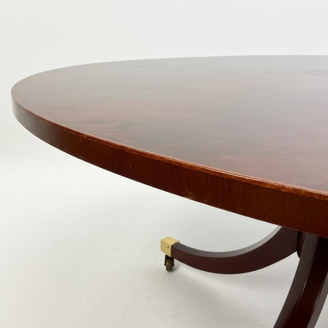 Brown Late 20th Century Baker Furniture English Regency Style Center Table For Sale - Image 8 of 11