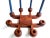 Wood Mid 20th Century Interlocking Teak Wood Candelabra For Sale - Image 7 of 10