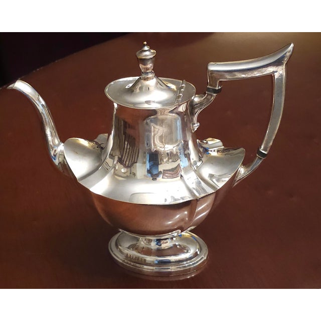 1910s Gorham 'Plymouth' Pattern Five Piece Silver Plate Tea Service - Set of 5 For Sale - Image 12 of 16