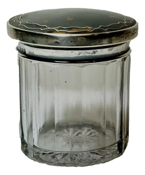 Sterling Vanity Jar, English, Circa 1900