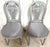 Neoclassical Pair of Maison Jansen Style Silver Leaf Montgolfier Side Chairs, France, C. 1960 For Sale - Image 3 of 9