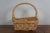 Mid 20th Century Mid 20th Century Vintage Woven Reed Willow Country Farmhouse Harvest Gathering Basket For Sale - Image 5 of 10