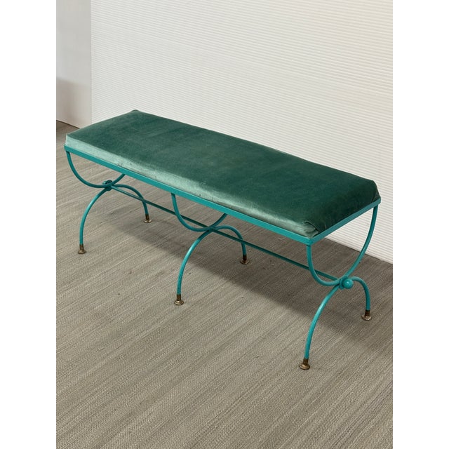 Hollywood Regency Hollywood Regency Style Bench, Vintage For Sale - Image 3 of 12