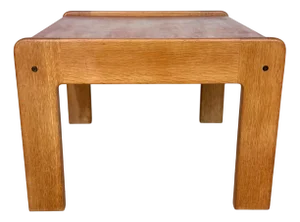 Vintage Brutalist Side Table in Oak by Yngve Ekström for Swedese, 1970s