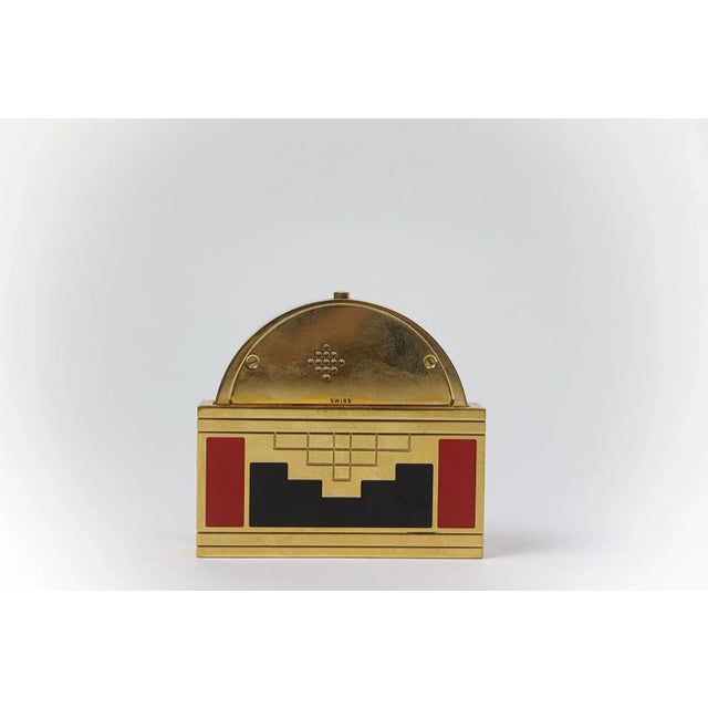 1990s Limited Edition 1996 Art Deco Series Secret Carriage Clock by s.t. Dupont Paris For Sale - Image 5 of 7