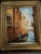 1970's original oil panting on canvas of Venice Canal with original wood frame. Frame is 17.5 tall, 16" wide and 3" thick....