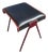 Stitched Leather Ottoman by Jacques Adnet, 1950s For Sale
