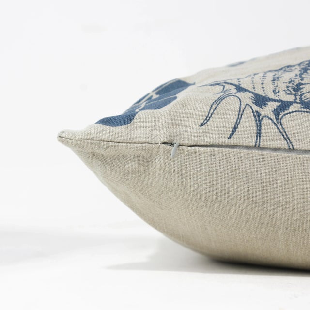 2020s Coastal Seashell and Starfish Print Pillow – Oceanic Charm For Sale - Image 5 of 11