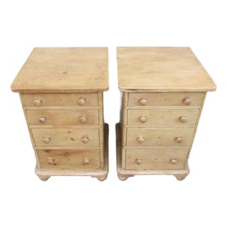 Antique English Pine Nightstands For Sale