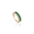 1ct Emerald & Diamond Eternity Band Art Deco Ring in 14k Gold Size 5.5 For Sale - Image 4 of 16
