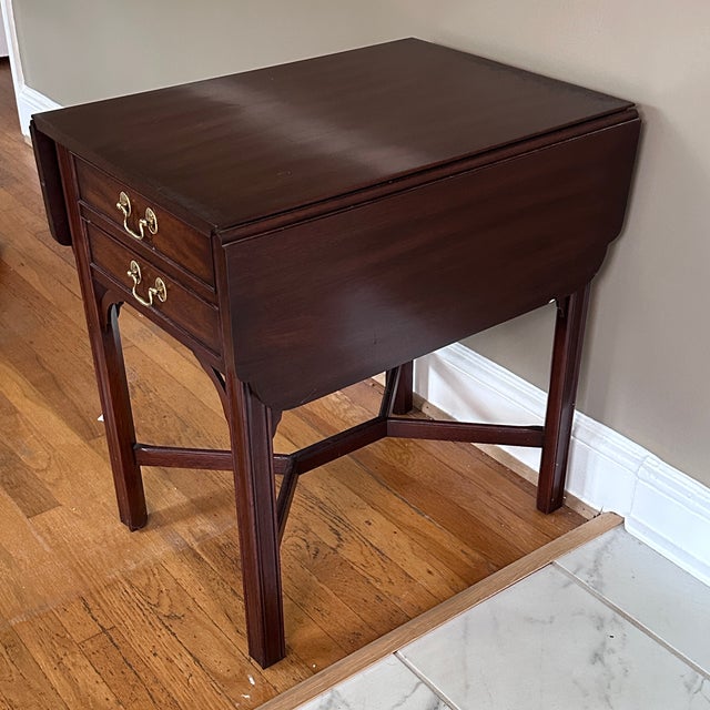 1970s 1970s Henkel Harris Drop Side Table For Sale - Image 5 of 10