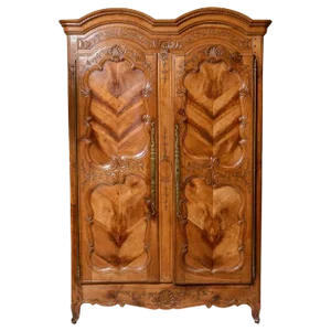 Antique French Cherry Double Dome Armoire