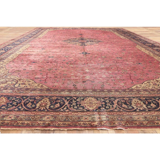 Oversized Antique Pink Turkish Sivas Rug - 13’06 X 22’00 For Sale - Image 9 of 10