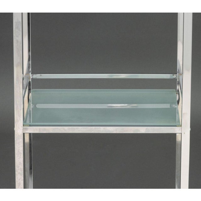 Modern Chromed Metal Etagere Shelf For Sale - Image 11 of 11