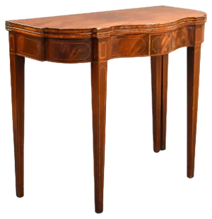 Edwardian Mahogany Serpentine Tea Table, 1900s