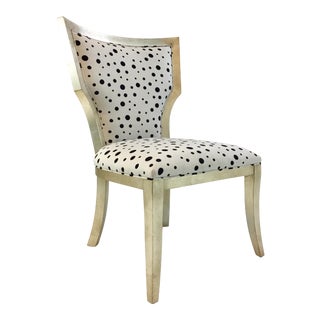 Currey & Co. Modern Black and White Garbo Side Chair For Sale