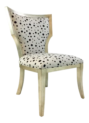 Currey & Co. Modern Black and White Garbo Side Chair