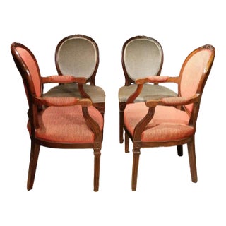 Antique Dining Room Chairs in Mahogany, Set of 4 For Sale