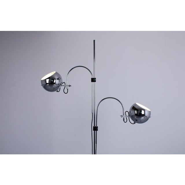 Adjustable Double Chrome Eyeball Globe Floor Lamp from Gepo, 1970s For Sale - Image 18 of 18