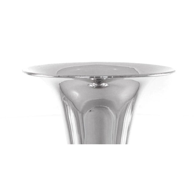 Standing tall and proud, this sterling silver vase is stunning. A clean modern look with a tapered shape give it that...