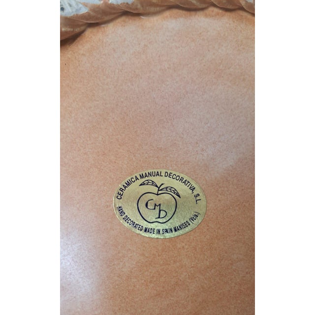 Ceramic Manises Ceramic Fruit Bowl, 1970 For Sale - Image 7 of 11