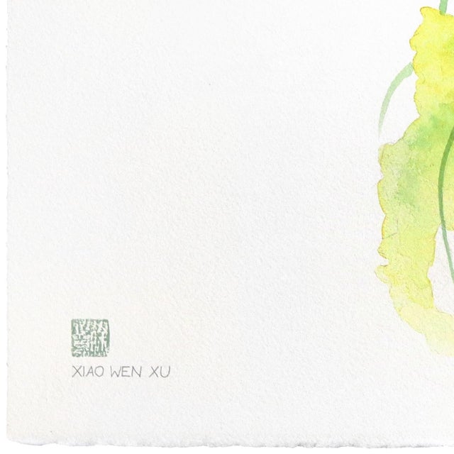 Rainbowland Jellyfish Kiss - Original Botanical Abstract Watercolor Painting on Paper by Xiao Wen Xu For Sale In Los Angeles - Image 6 of 6