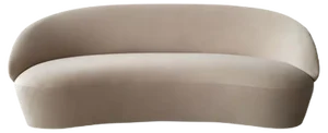 Naïve Sofa 3-Seater in Beige Velour by etc.etc. for Emko