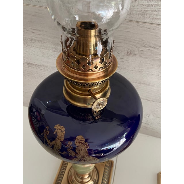 Oil Lamps in Bronze and Earthenware, 1890s, Set of 2 For Sale - Image 3 of 18