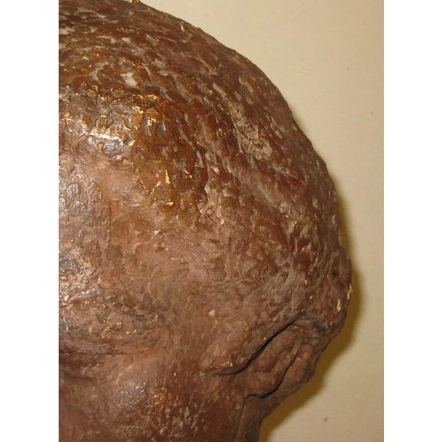 Original 1956 Gaetano Cecere Clay Sculpture Woman Head Bust "Eunice" For Sale - Image 11 of 13