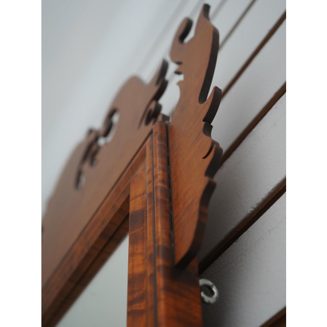 Tiger Maple Chippendale Style Wall Mirror For Sale In Philadelphia - Image 6 of 11