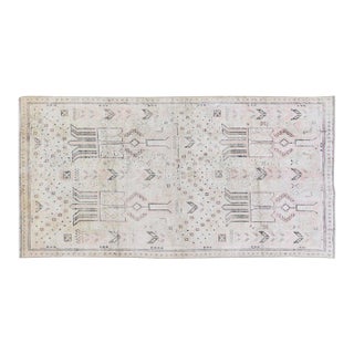 Vintage Turkish Anatolian Hand Knotted Wool Rug, 3'8''x7'2'' For Sale