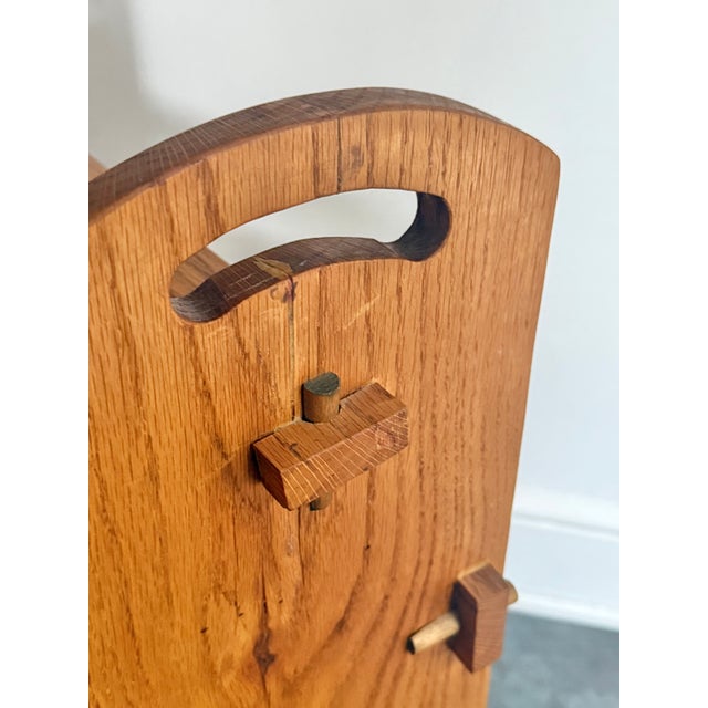 Vintage Benchmade Solid Oak Quilt or Blanket Rack For Sale - Image 6 of 13