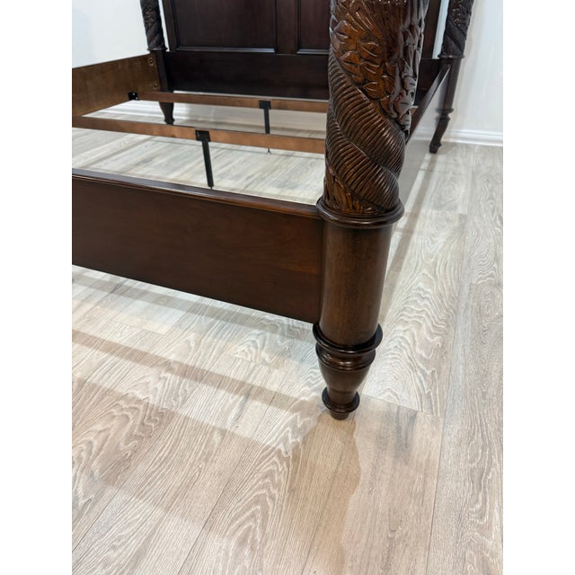Attributed to Bernhardt Smithsonian Collection King Size Poster Bed For Sale - Image 10 of 12