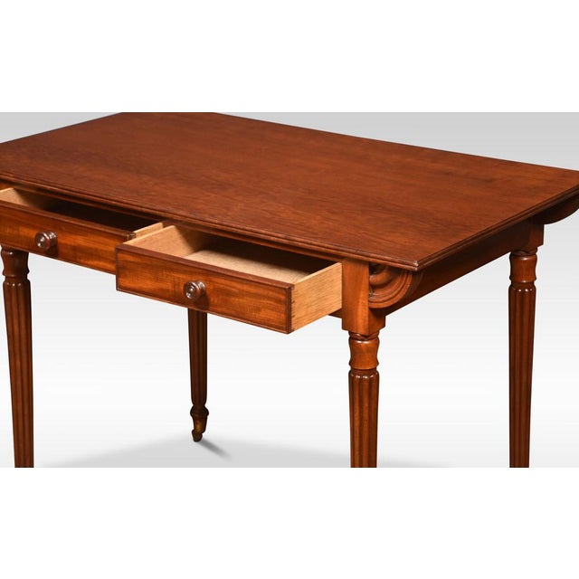 Mahogany Two Drawer Writing Table For Sale - Image 5 of 8
