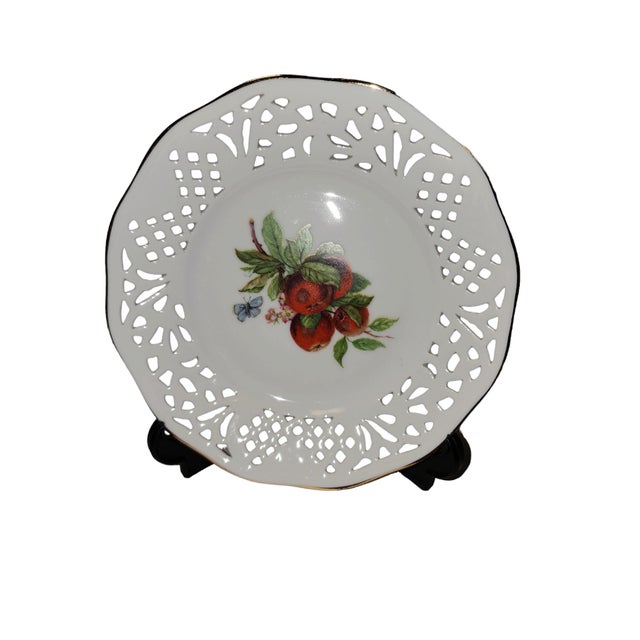 20th Century Reticulated Tea Plates - Attributed to Rochard Limoges- Set of 3 For Sale - Image 4 of 7