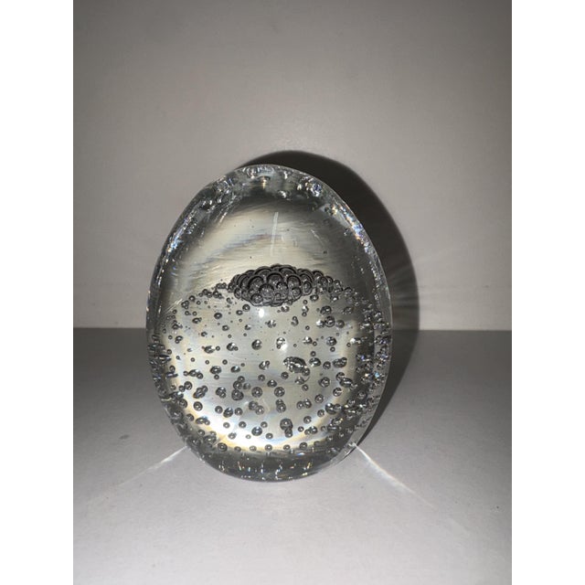Murano Glass Egg-Shaped Paperweight, 1950 For Sale - Image 6 of 6