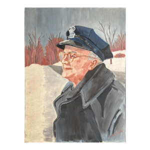 1980s Oil Painting - Portrait by Lester J Clarke (1912-1999)