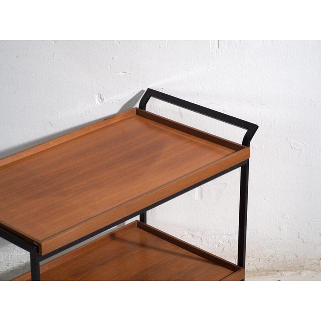 Vintage Serving Cart in Wood and Metal, Central Europe, 1960s For Sale - Image 3 of 10