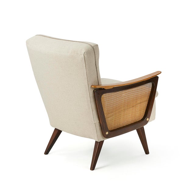 Mid-Century Modern Mid-Century Cane and Wood Armchair For Sale - Image 3 of 3