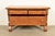 Early 20th Century Antique American Empire Carved Tiger Oak Lowboy Dresser, Circa 1900 For Sale - Image 5 of 11