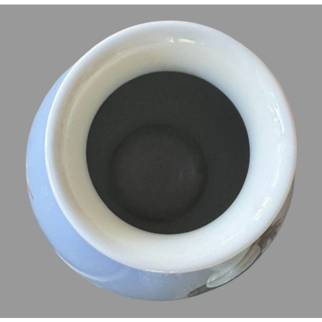 Mid 20th Century Vintage Royal Copenhagen Floral & Butterfly Decorated Porcelain Vase For Sale - Image 5 of 12