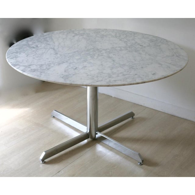 French Marble and Steel Table, 1970 For Sale - Image 18 of 18