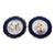 Pair Antique Franz Xaver Thallmaier Munich Cherub Cabinet Plates 9.5" Gilt For Sale