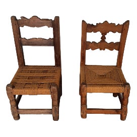 Antique Brutalist Rope Chairs, 1900s, Set of 2 For Sale
