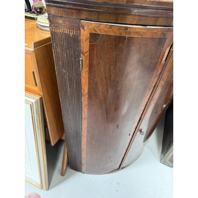 Antique Mahogany Corner Cupboard For Sale - Image 4 of 7