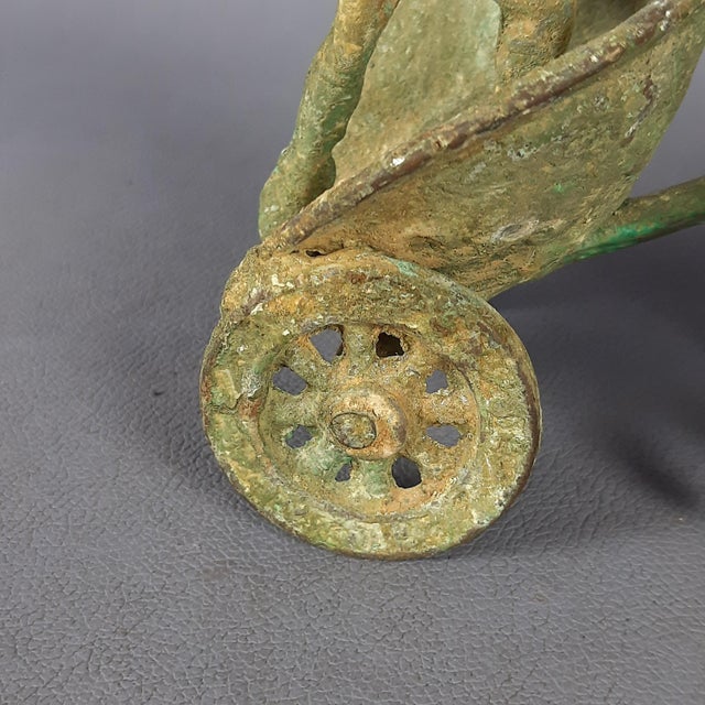 Bronze Sculpture of Roman Warrior with Chariot and Horses, 1890s For Sale - Image 11 of 17
