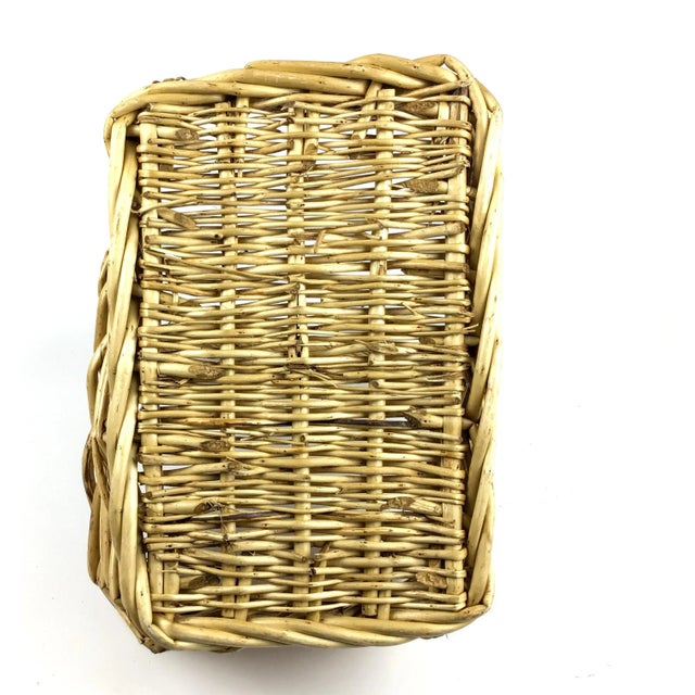 Vintage English Reed and Wicker Market Basket For Sale - Image 12 of 13