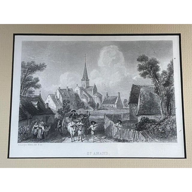 19th Century French Black & White Steel Engraving Prints After Rouargue Fréres - Collection of Four For Sale - Image 10 of 13