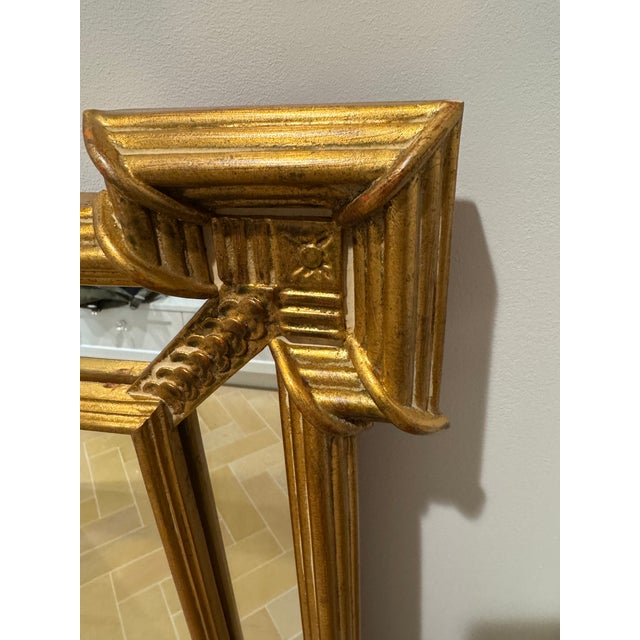 Hollywood Regency Carvers’ Guild “Quatrain” Mirror – 34” X 43” – Italian Gold Leaf – 1990 For Sale - Image 3 of 10