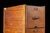 Wood Antique Oak Filing Cabinet With Brass Hardware For Sale - Image 7 of 17